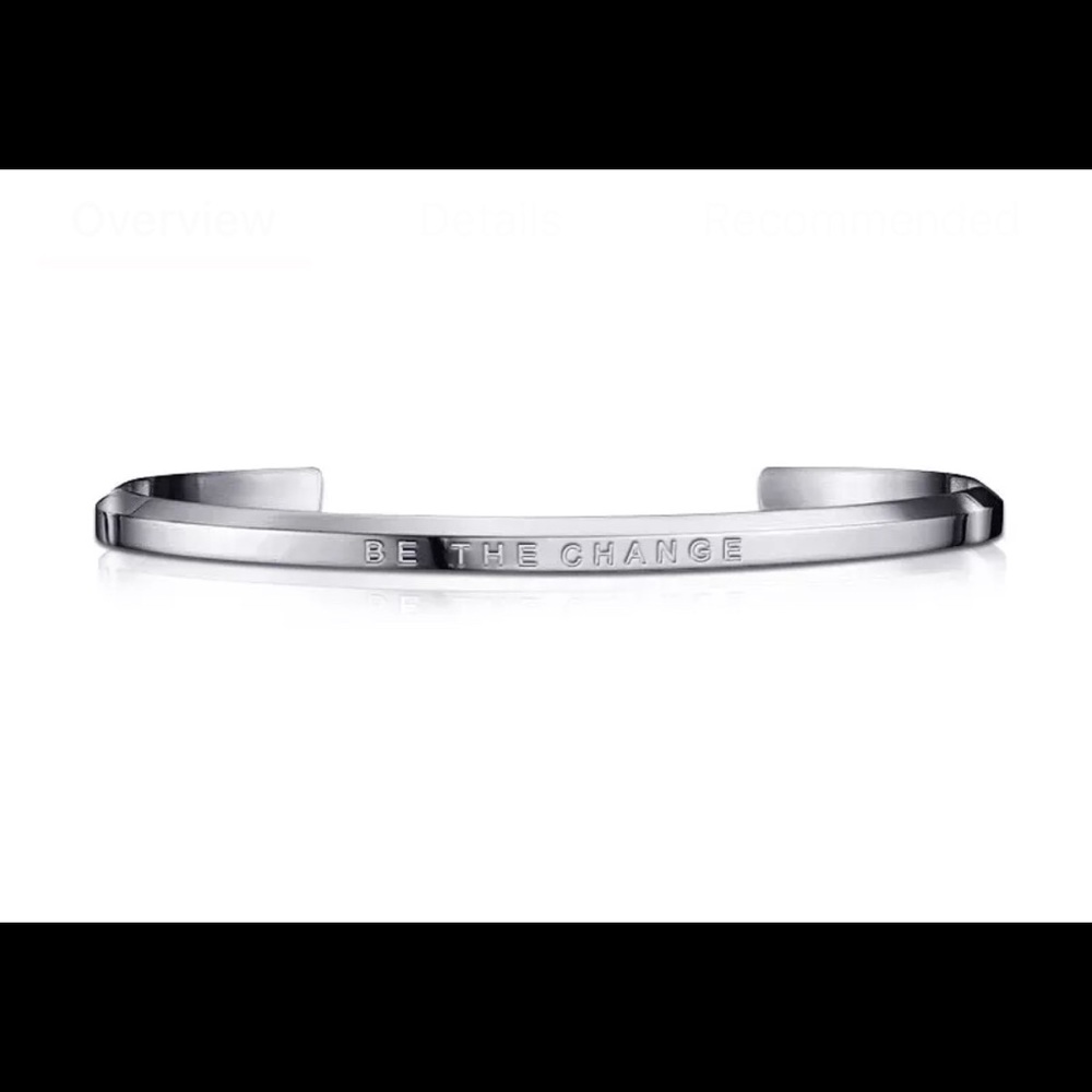 2/$18 Bracelets ☀️ NWT Silver Be the Change Cuff
